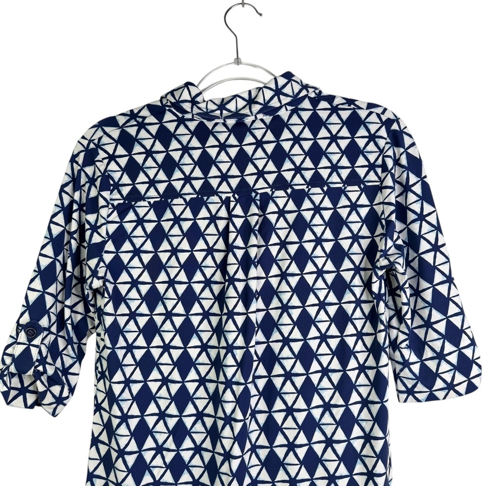 J. McLaughlin Lawrence Geometric Catalina Cloth Shirt Dressβ Roll Tab XS - Picture 10 of 15